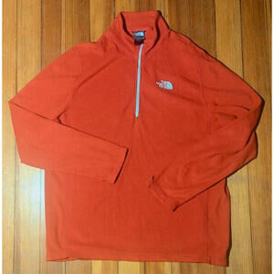 The North Face Red Sweater Quarter Zip Pullover Jacket - Men's Size XL